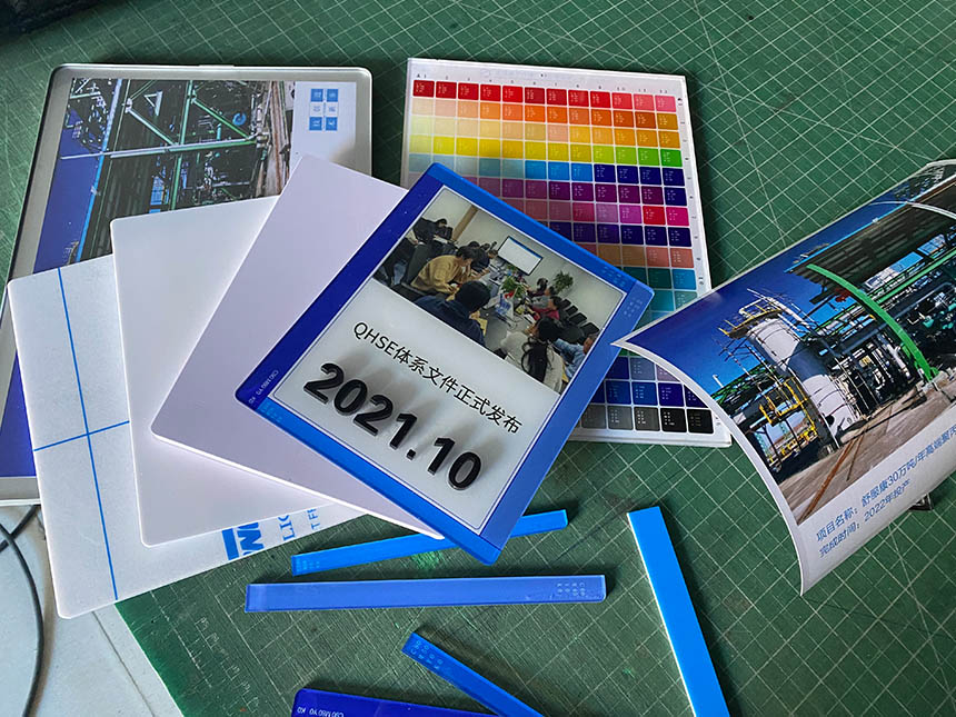 亞克力面pvc底字樣品，亞克力熱壓印工藝樣品